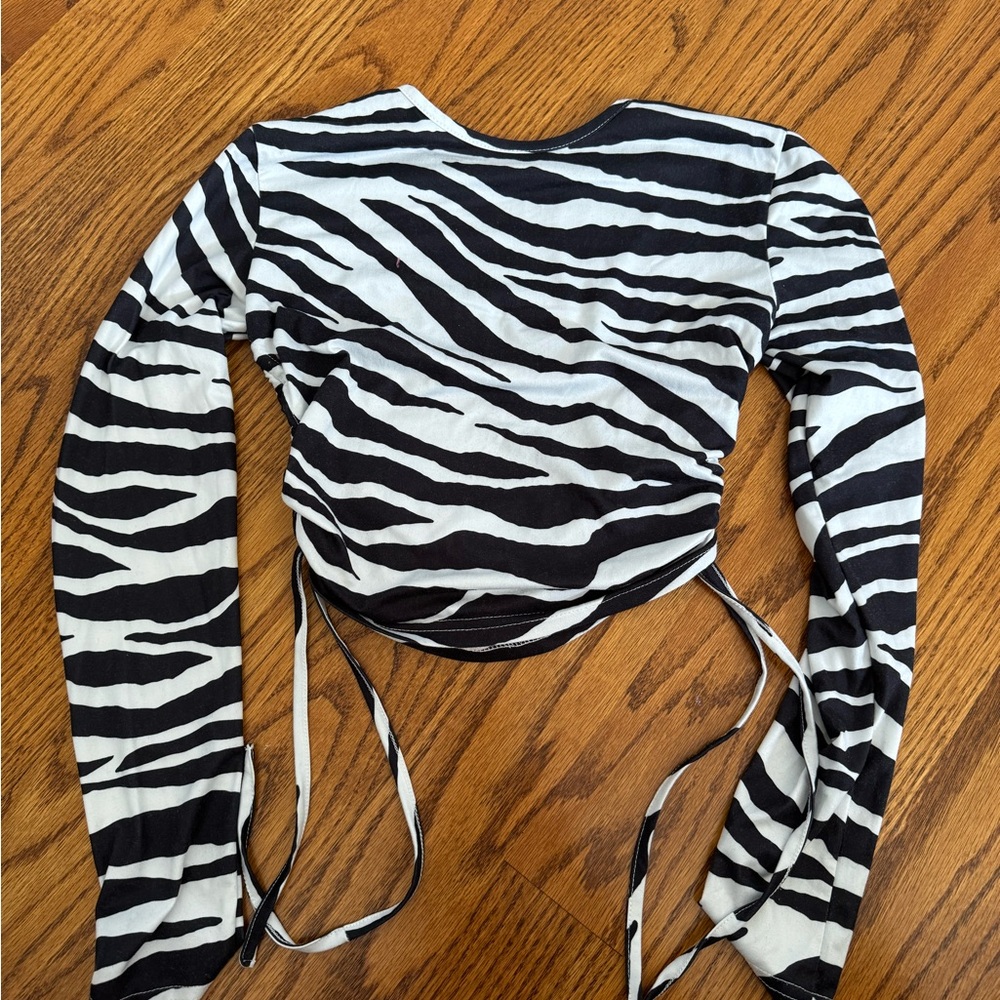 SHEIN zebra print long sleeve top. Worn once.